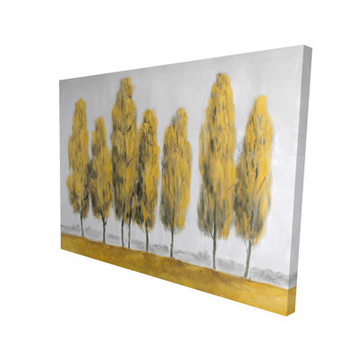 Abstract Yellow Trees - Modern Canvas for Home Decor