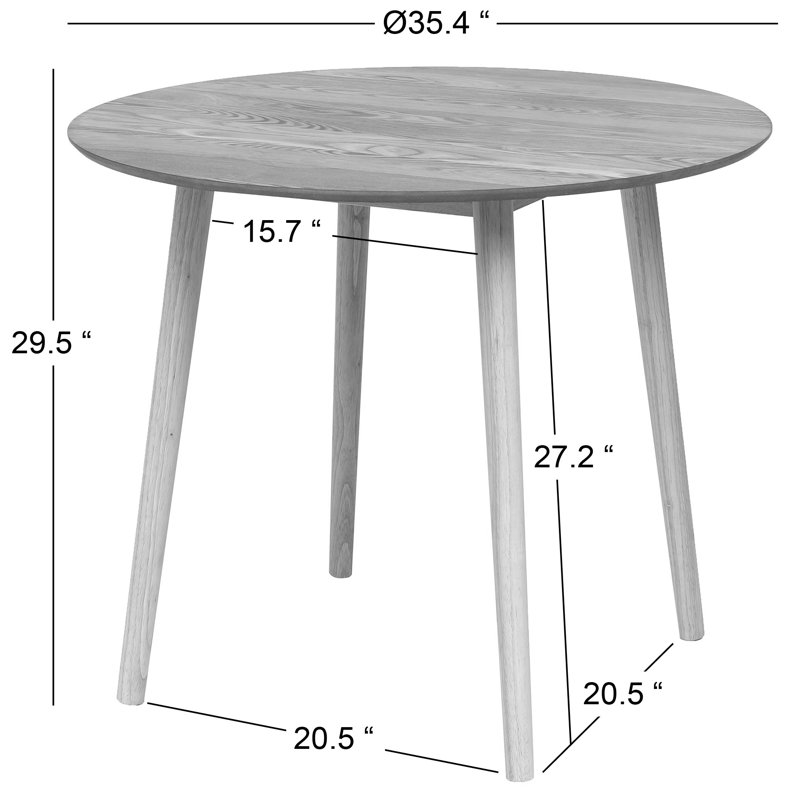Dowden 4-Person Wood Dining Table, Brown