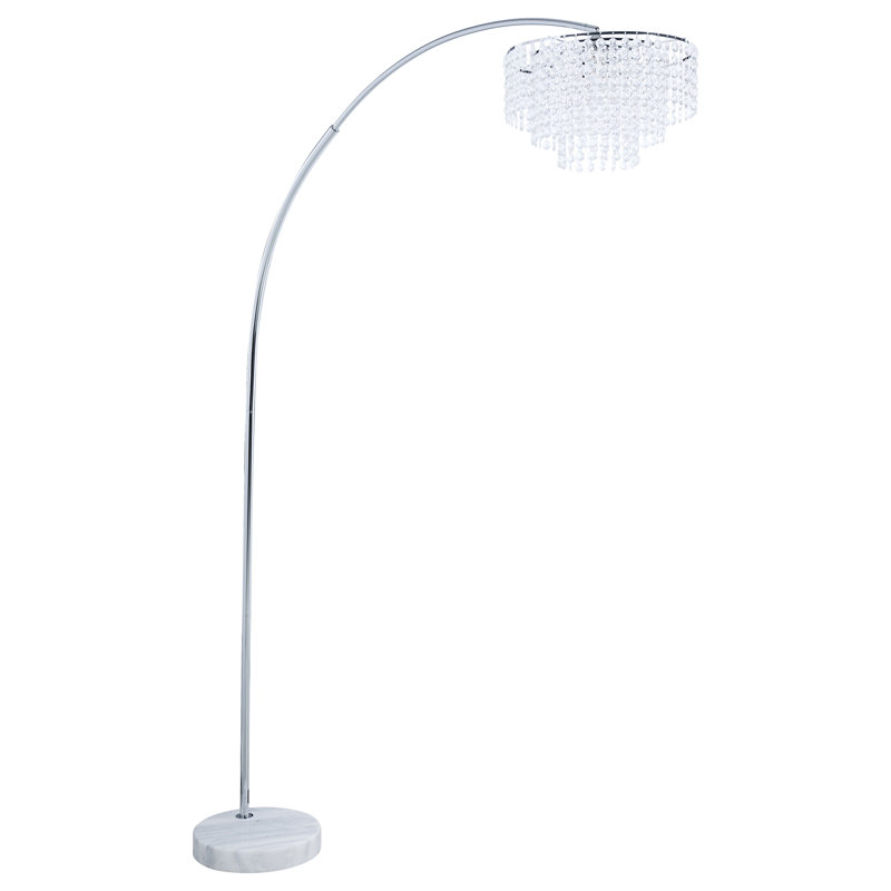 86'' Chrome Arched Floor Lamp