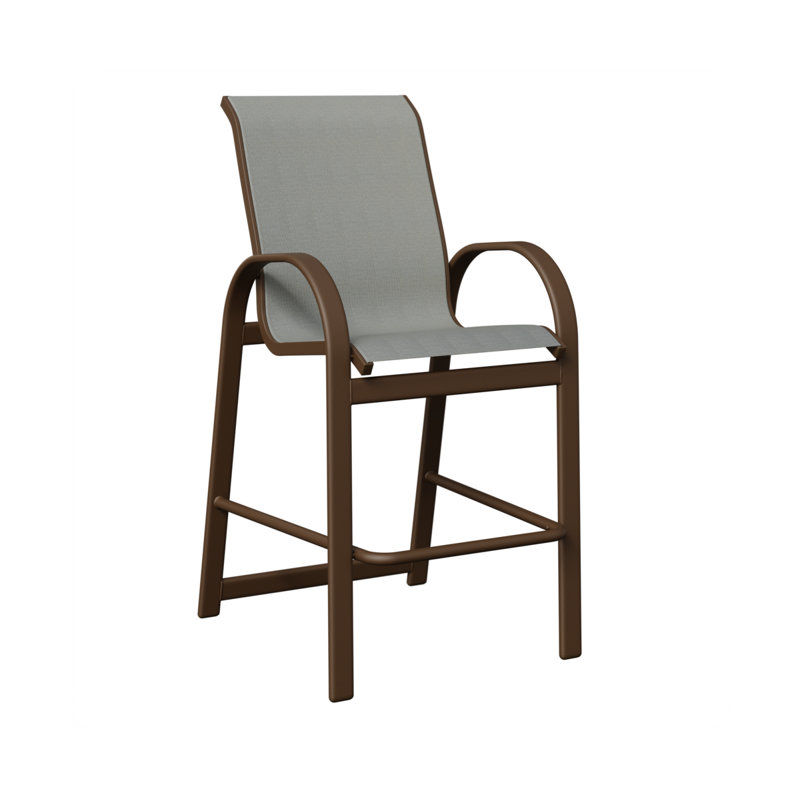 Fauteuil de bar berlinois Mesquite Berlin, Filon de bois mesquite, Ardoise Nova