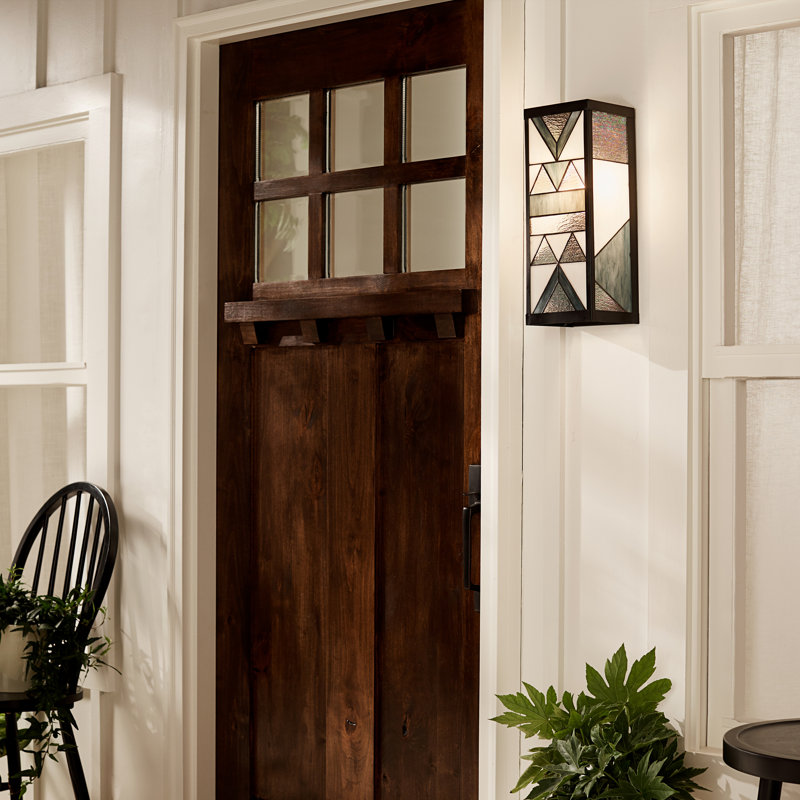 Alten 1 - Bulb 16.25"H Stained Glass Outdoor Wall Lantern