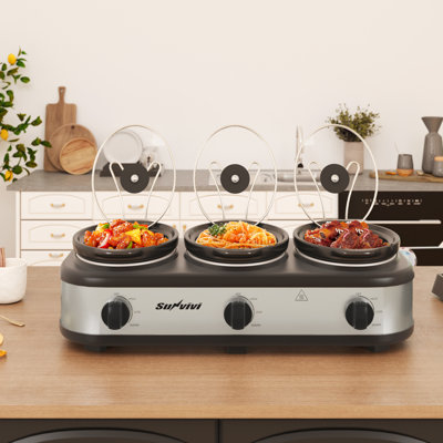 3x1.5 QT Triple Slow Cooker