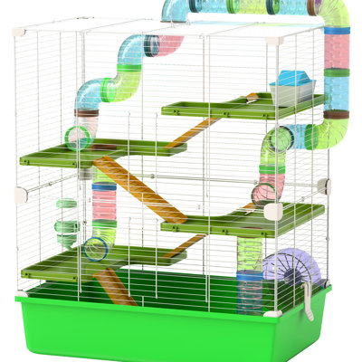 23" Extra Large Hamster Cage - 5 Tier, Tubes, Tunnels, Carry Handles, Ventilation House Airflow, With Food Dish