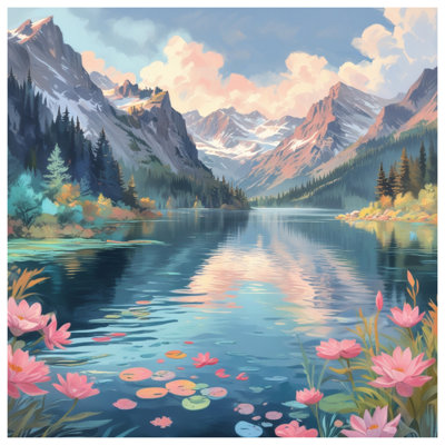 Housses de couette Mountain Lake Landscape