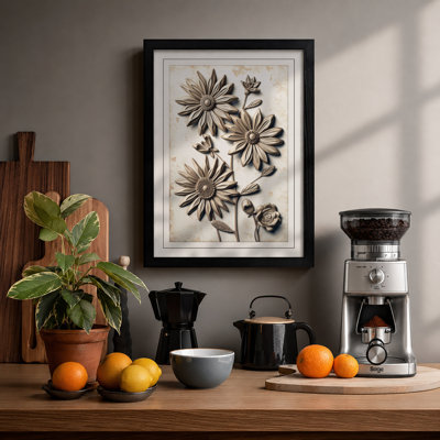 Study: Daisies Botanical - Framed Print