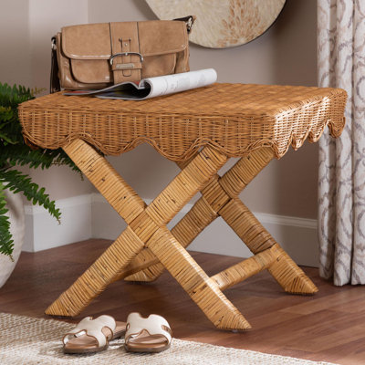 Banc d'appoint en rotin naturel bali & pari Modesta