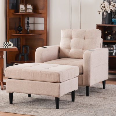 Fauteuil d'appoint rembourré avec rangement Monelle