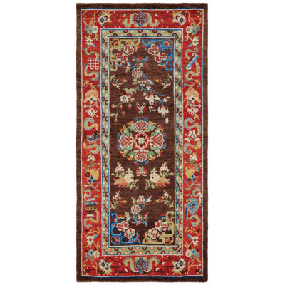 Tapis de couloir unique 3 pi x 6 pi Tibetan Rugs By Bespoke
