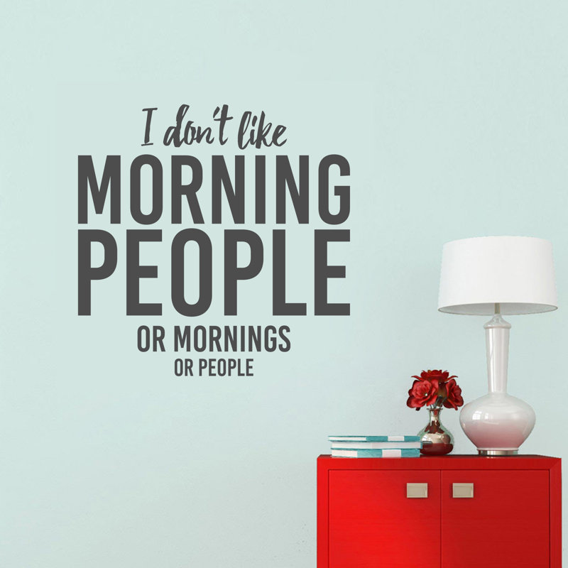 Décalcomanie murale i not like people people, Gris foncé