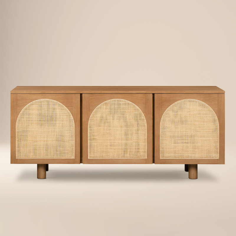 Buffet 70 po en chêne américain Archi, Brun bois d'œuvre