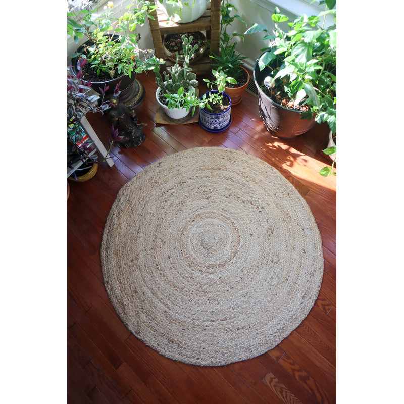 Tapis rond en jute