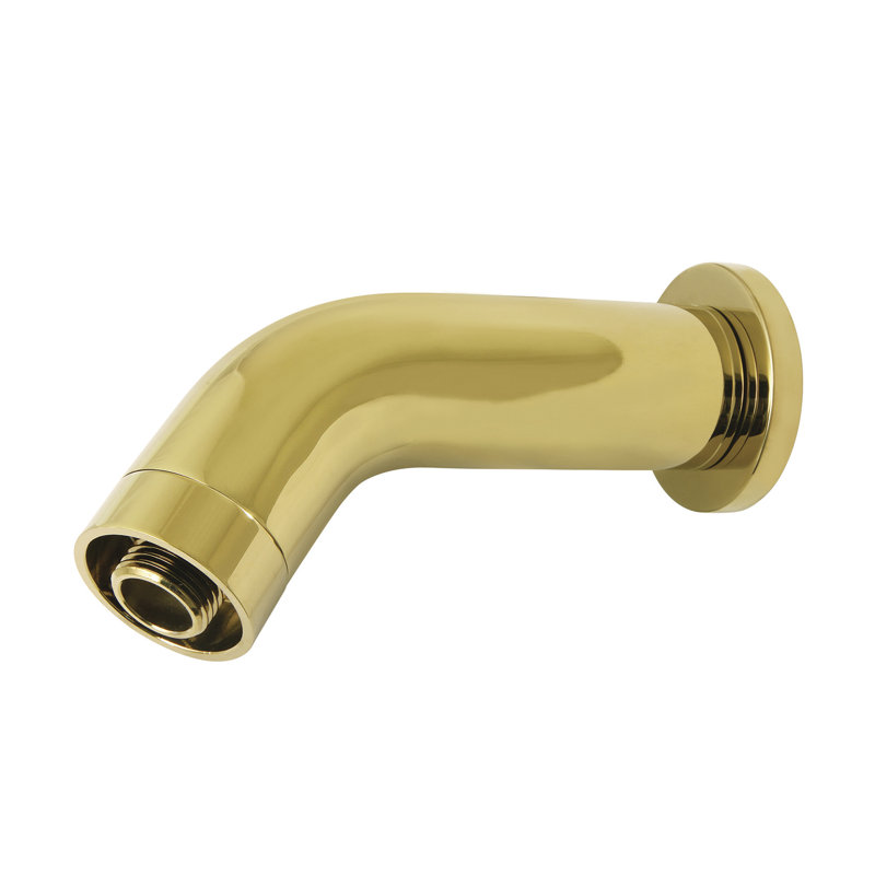 Kingston Brass AquaElements 6-Inch Shower Arm with Round Flange, Polished Brass