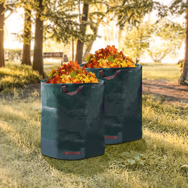 Reusable Leaf Bags, 80 Gallons Lawn Bags, Yard Waste Bags Heavy Duty, Extra  Large Lawn Pool Garden Leaf Waste Bags,Garden Bag for Collecting Leaves, Gardening Clippings Bags,Leaf Container,Trash Bags 