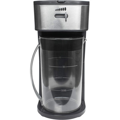 Brentwood Iced Tea And Coffee Maker With 64oz Pitcher – Automatic Brewer With Strength Selector, Reusable Filter, And Auto Shut Off, Black