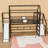 Dreamy House-Shaped Loft Bed With Stairs, Slide And Storage Shelves-581985388-581985389