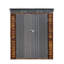 Remise à outils en fer 3 * 5Ft - Conception élégante et pratique. Bois de cèdre imperméable, portes de toit en fer gris foncé. Ventilation adéquate à l'intérieur. Fabrication, assemblage rapide. Idéal pour les outils, le jardin, l'atelier,