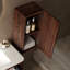 Meuble-lavabo mural 14 po à rayures flottantes avec porte et tablette (convient pour meuble-lavabo NOOR)