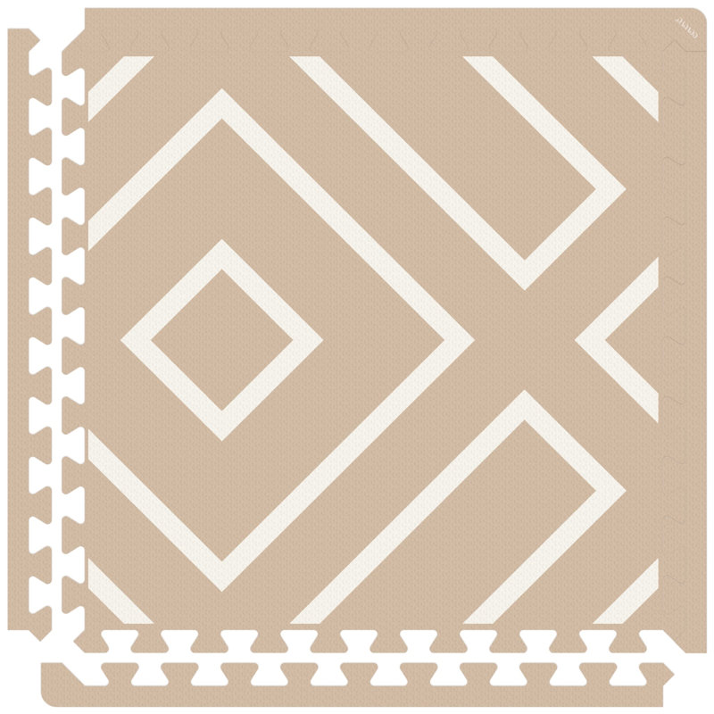 Modern Blocks - Desert Sand - Play Mat, 0.47" H x 144" L x 96" W