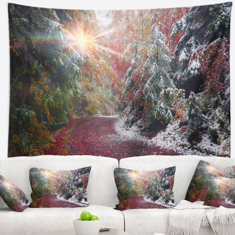 Vue imprenable sur la tapisserie de la forêt d'aline Landscape, H 78 po x l 92 po