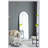 28x1x74" Celine Black Arch Body Mirror
