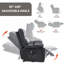 Grand fauteuil inclinable électrique relevable à deux moteurs Leather Massage Infinity jusqu'à 350 LBS avec porte-gobelets cachés-930389785