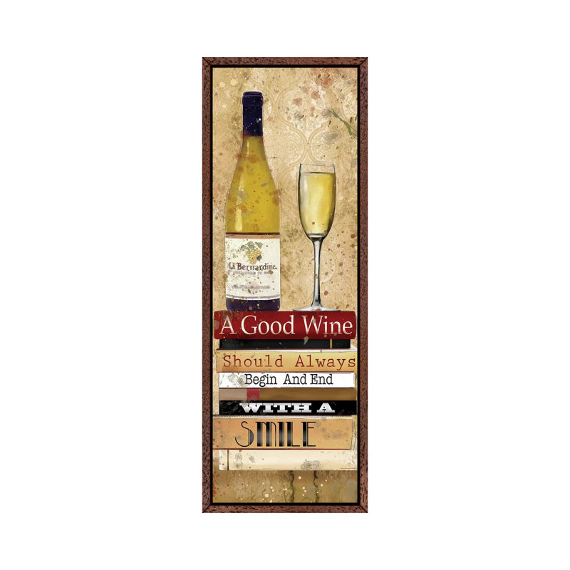 Good White by Carol Robinson - Panoramic Print on Canvas, Classic Brown Wood Framed, 121.92 cm H x 40.64 cm W