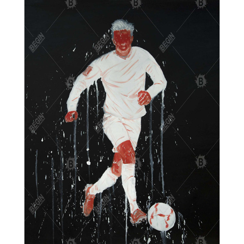 Soccer Player Print On Canvas