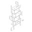 Bibliothèque à 5 tablettes en bois Akyrie