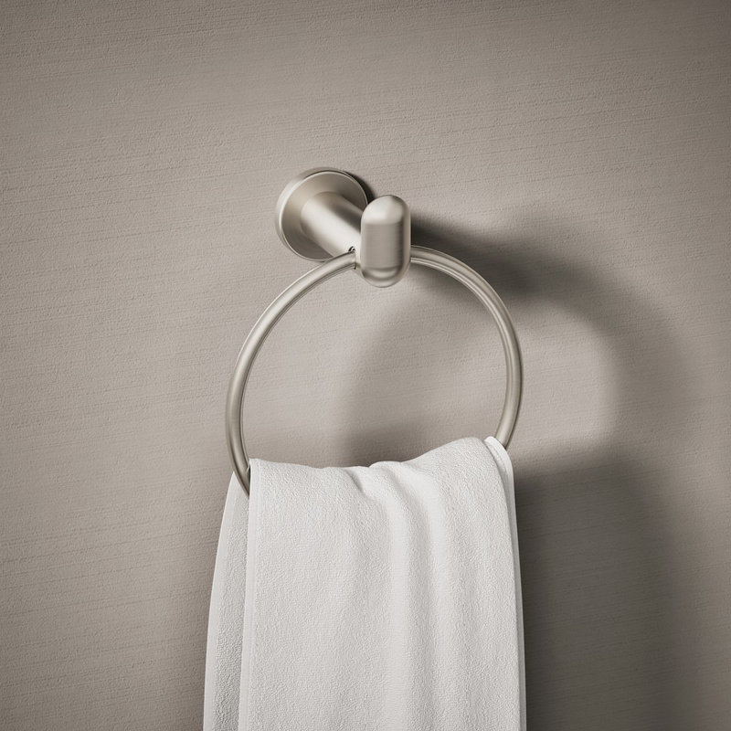 Kumin Towel Ring, Vibrant Brushed Nickel