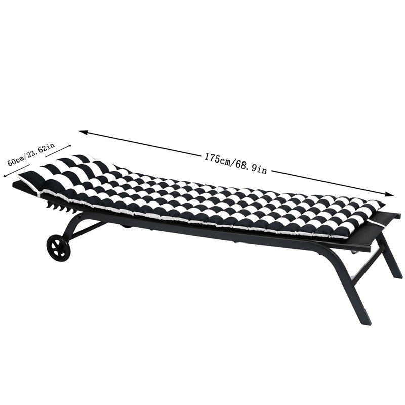 Outdoor 2.36'' Cushion, Black/White
