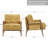 30" Wide Brayven Mid-Century Modern Upholstered Chenille Armchair With Wood Frame (Set of 2)-101249415