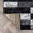 Abstract Grid Black/Gray Minimal Indoor Woven Area Rug-1612320252