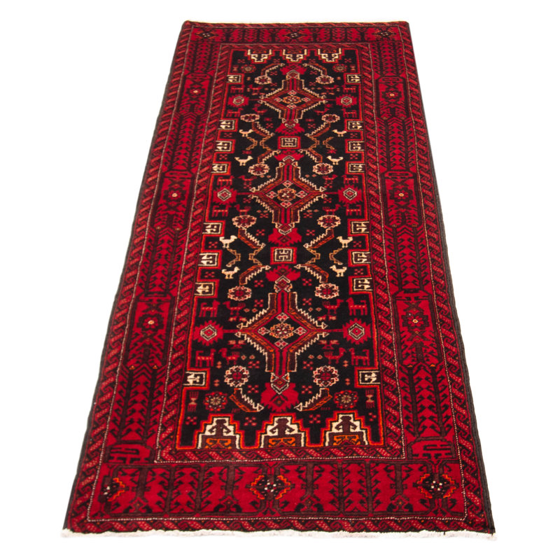 Tapis de couloir unique en laine noué à la main 3 pi 6 po x 9 pi 8 po nouvel âge Warrenton
