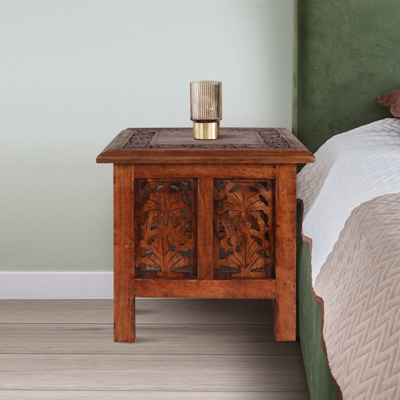 Abbey End Table, Mahogany, 39cm H x 38cm W x 38cm D