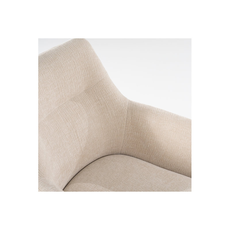 Accent Chair Swivel Armchair, Beige