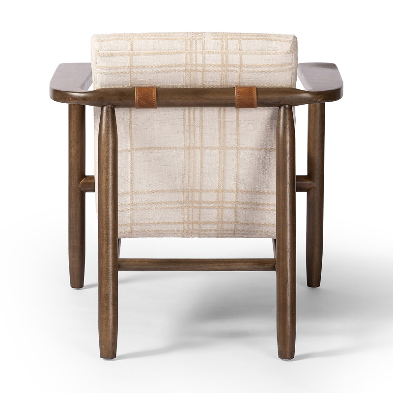 Arnett Armchair, Sheffield Ivory Grid Print