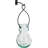 18" Country Hanging Glass Vase with Metal Hanger and Hook, 73 oz Capacity