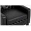 Fauteuil d'appoint capitonné en similicuir avec accoudoirs ornés de clous décoratifs-544812462