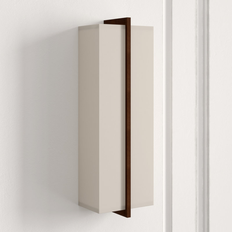 Via Flush Mount Sconce, Dark Stained Walnut