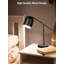 Lampe de bureau Skillern en métal esthétique, noire, moderne, avec bras articulé réglable et base lestée, idéale pour le salon ou la chambre. Puissance maximale : 60 W (culot E26), 110-120 V.