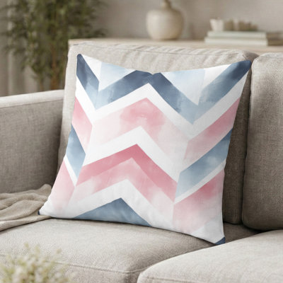 Coussin contemporain à motif de chevrons Boho
