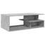  Table basse en bois d'ingénierie gris béton 40,2 x 21,7 x 13,8 po