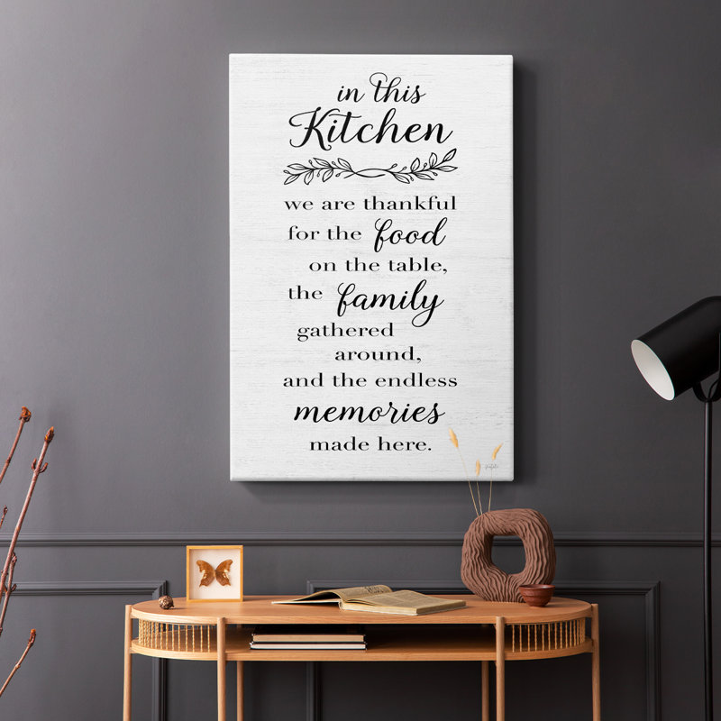 Dans cette cuisine - Cavas de galerie enveloppés, H 48 po x l 32 po