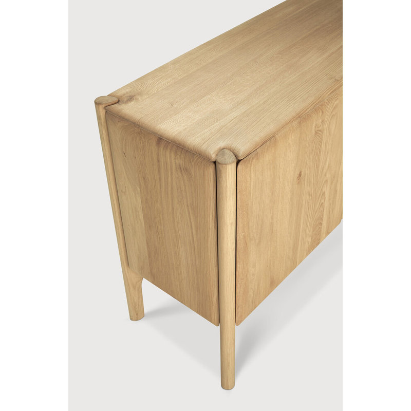 Pi 47'' W Solid Wood Server, Oiled Oak