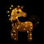 Licorne blanche en maille lumineuse avec crinière et queue vertes