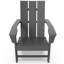 Ensemble de 2 chaises d'extérieur pliables en PEHD gris Adirondack-60429557