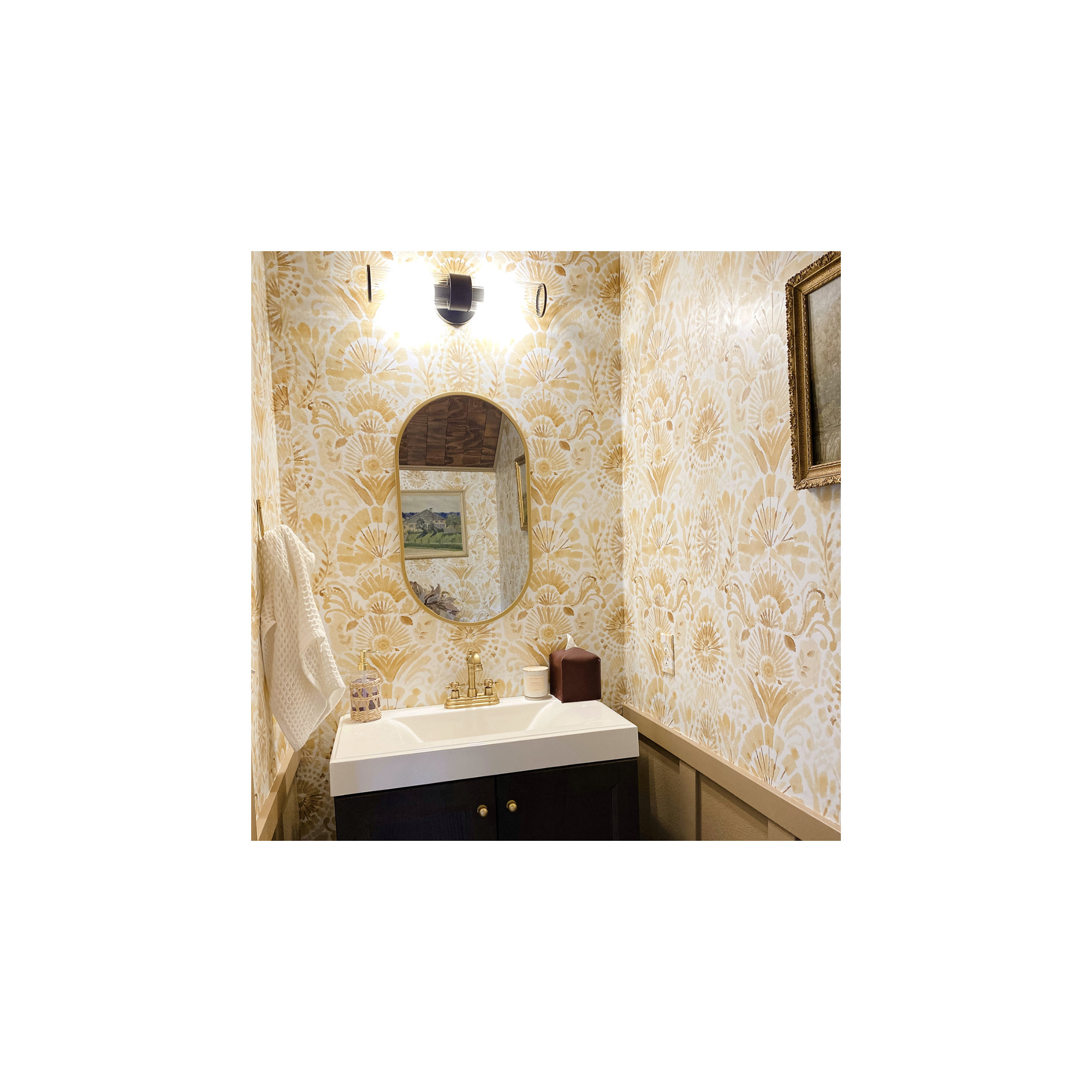 Bohemia Peel and Stick Wallpaper, Saffron, 16.5" L x 20.5" W