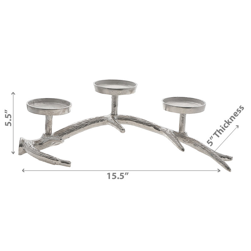 Ih Casadecor 5'' H Aluminum Tabletop Tealight Holder, Silver