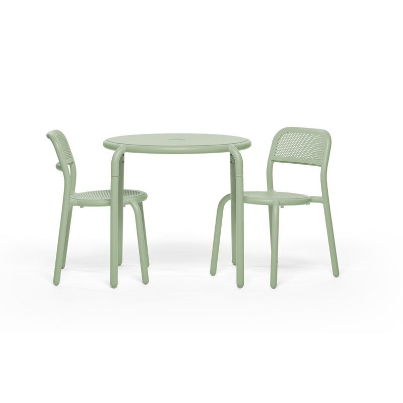 Toní Bistreau Outdoor Bistro Table Set With Chairs, Mist Green