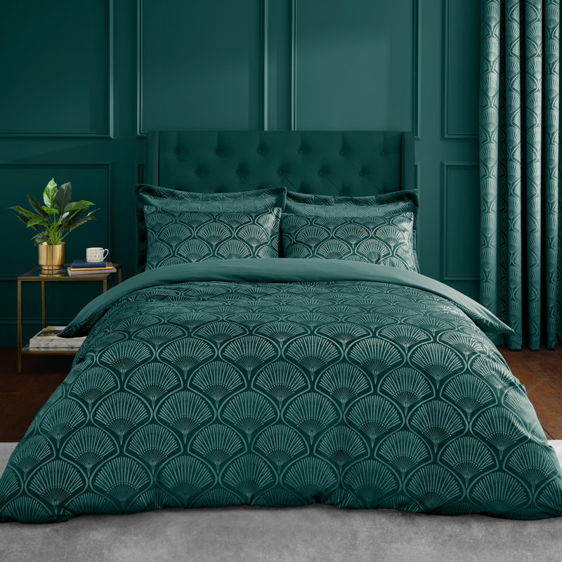 Art Deco Pearl Duvet Cover Set, Double Duvet Cover + 2 Standard Pillowcases